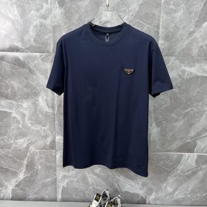 プラダ トライアングルロゴ Tシャツ ネイビー FS075