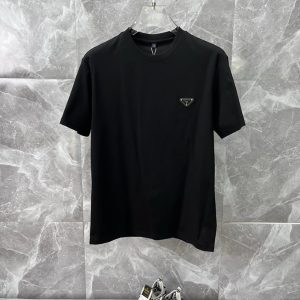 プラダ トライアングルロゴ Tシャツ ブラック FS076