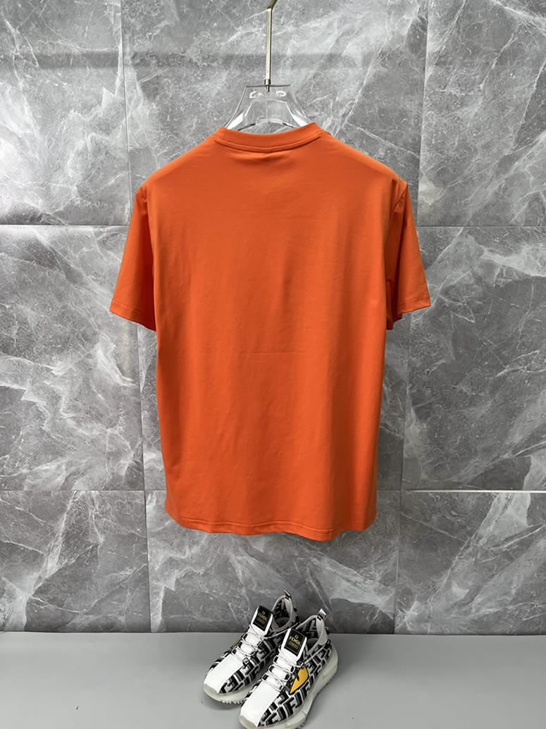 モンクレール ロゴパッチ Tシャツ オレンジ FS077 - 画像 (2)