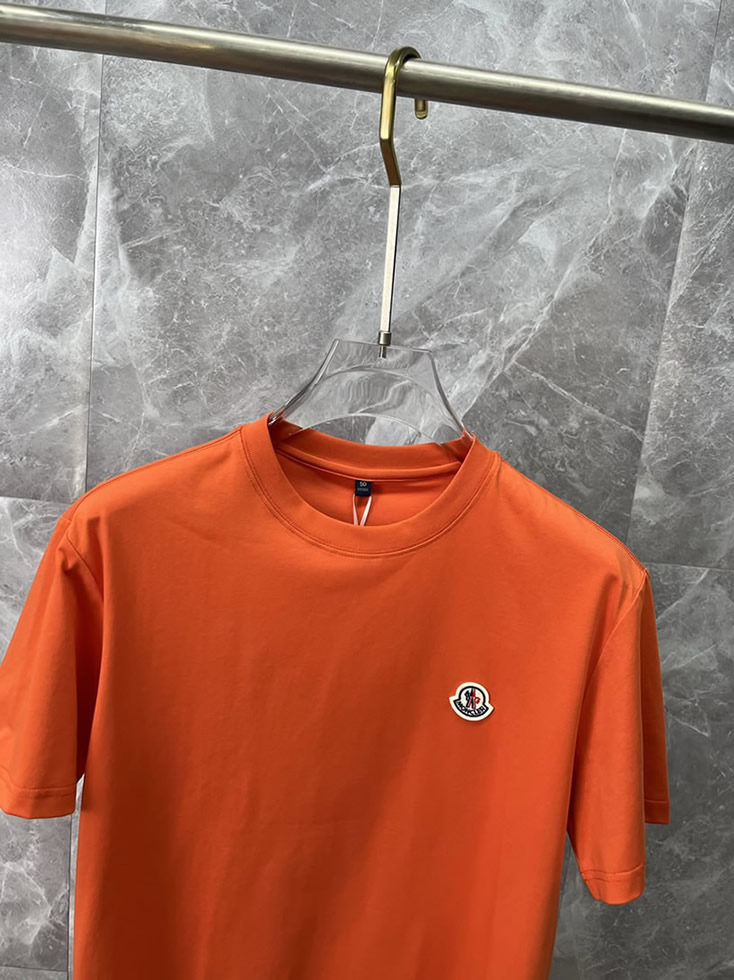 モンクレール ロゴパッチ Tシャツ オレンジ FS077 - 画像 (3)