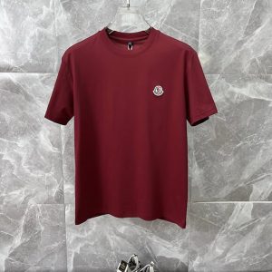 モンクレール ロゴパッチ Tシャツ ワインレッド FS078
