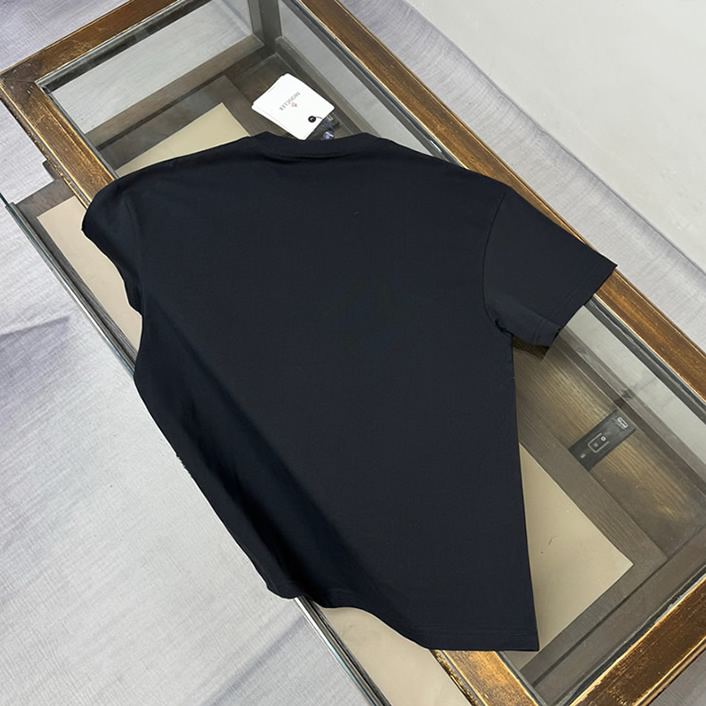 モンクレール グロッシー ロゴ パッチ Tシャツ ブラック FS108 - 画像 (8)
