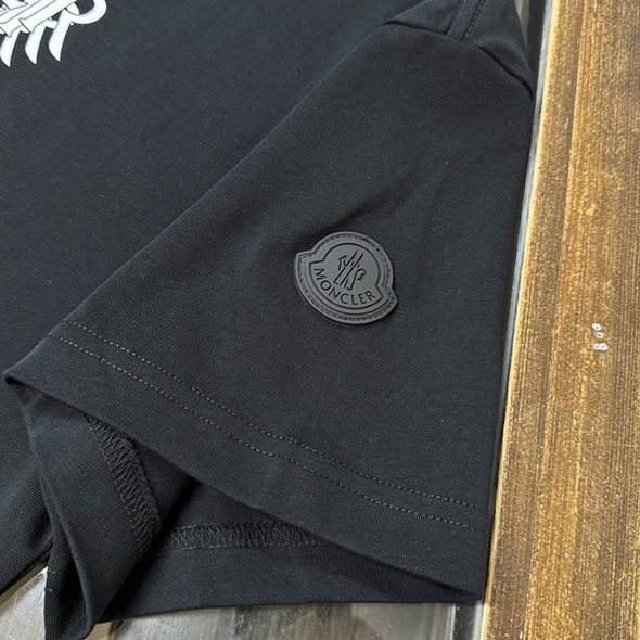 モンクレール 3D レイヤード ロゴ Tシャツ ブラック FS110 - 画像 (6)