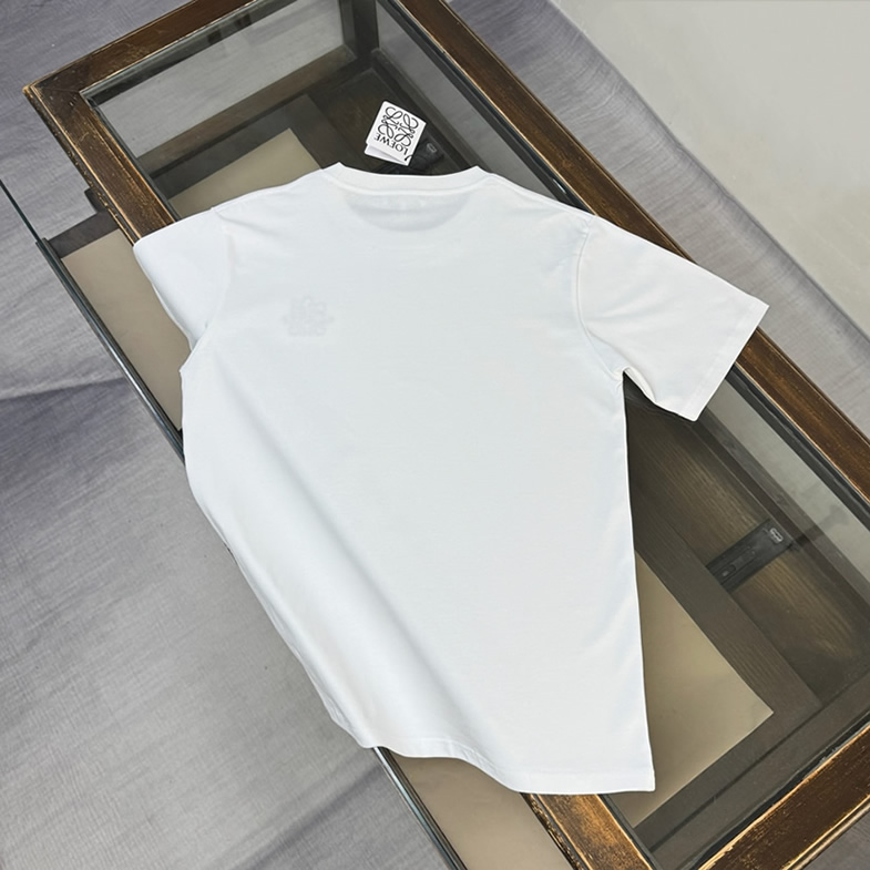 ロエベ エンブロイダリー アナグラム Tシャツ ホワイト FS117 - 画像 (8)