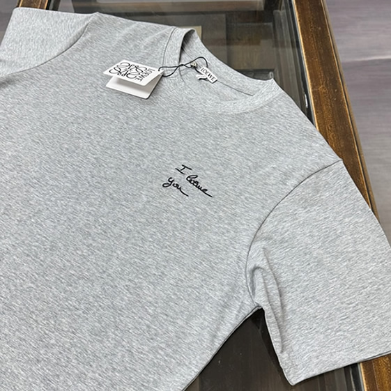 ロエベ I Loewe You エンブロイダリー Tシャツ グレー FS118 - 画像 (2)
