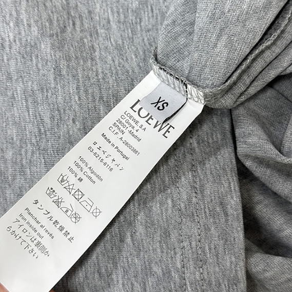 ロエベ I Loewe You エンブロイダリー Tシャツ グレー FS118 - 画像 (7)