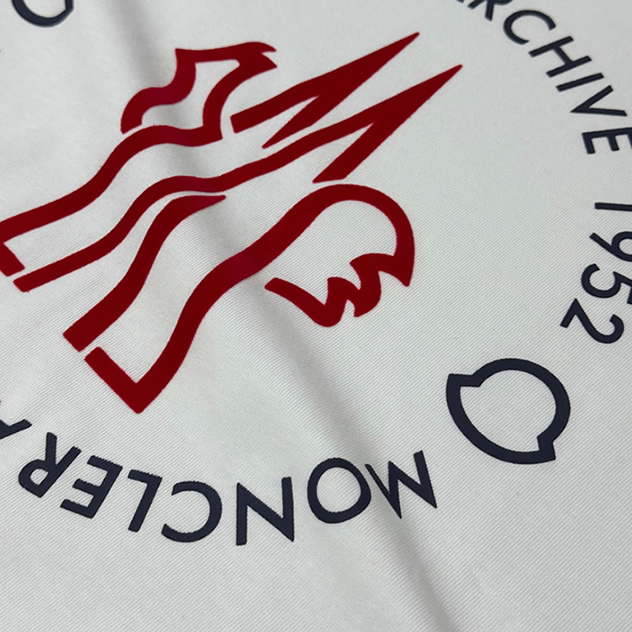モンクレール アーカイブ 1952 ビッグロゴ Tシャツ ホワイト FS120 - 画像 (6)