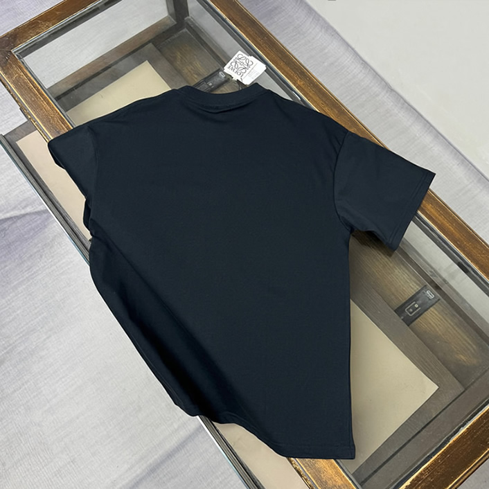 ロエベ リニア キャット エンブロイダリー Tシャツ ブラック FS122 - 画像 (8)
