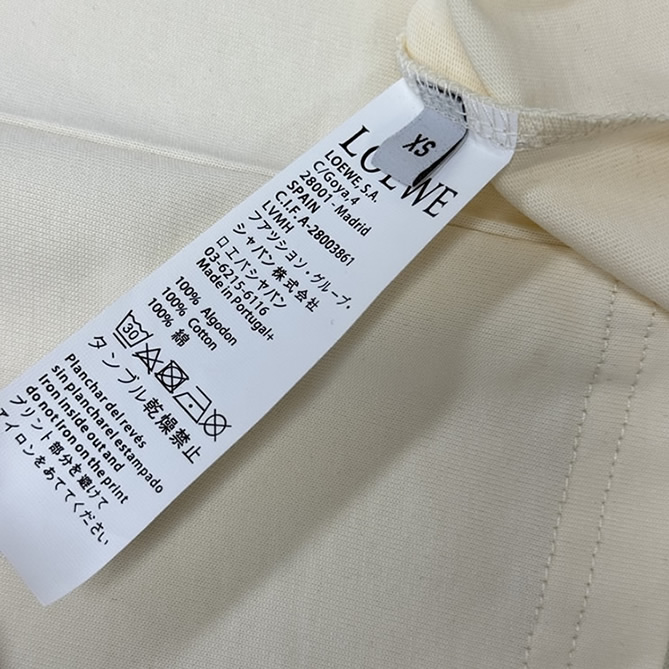 ロエベ リニア キャット エンブロイダリー Tシャツ アイボリー FS123 - 画像 (7)