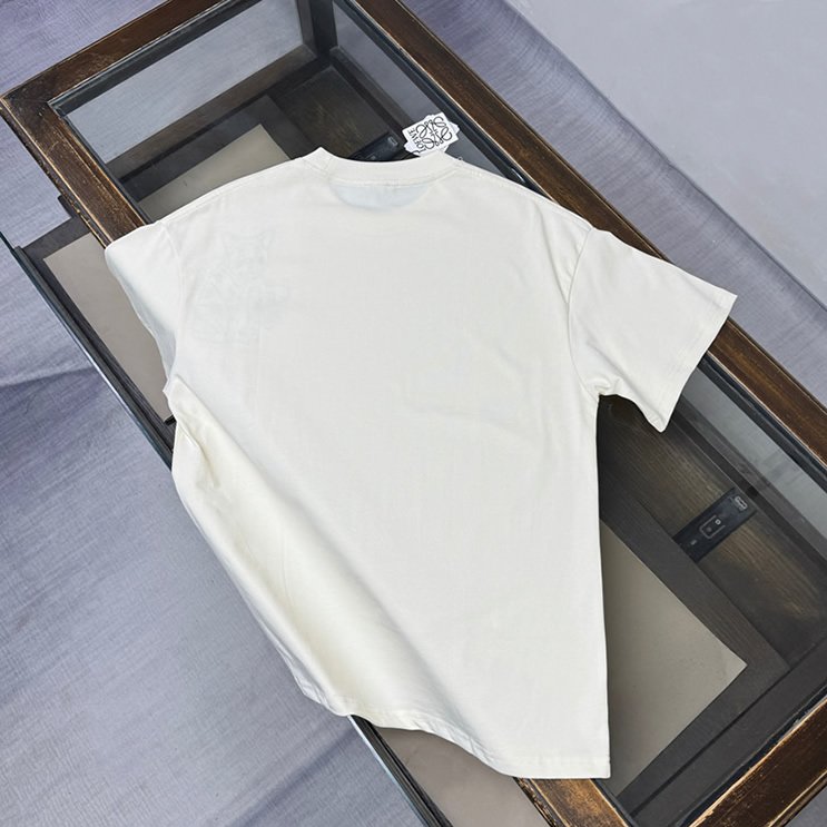 ロエベ リニア キャット エンブロイダリー Tシャツ アイボリー FS123 - 画像 (8)