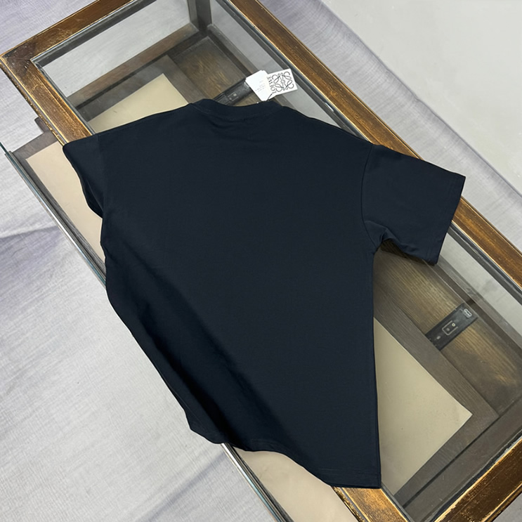 ロエベ スパンコール ロゴ エンブロイダリー Tシャツ ブラック FS127 - 画像 (8)