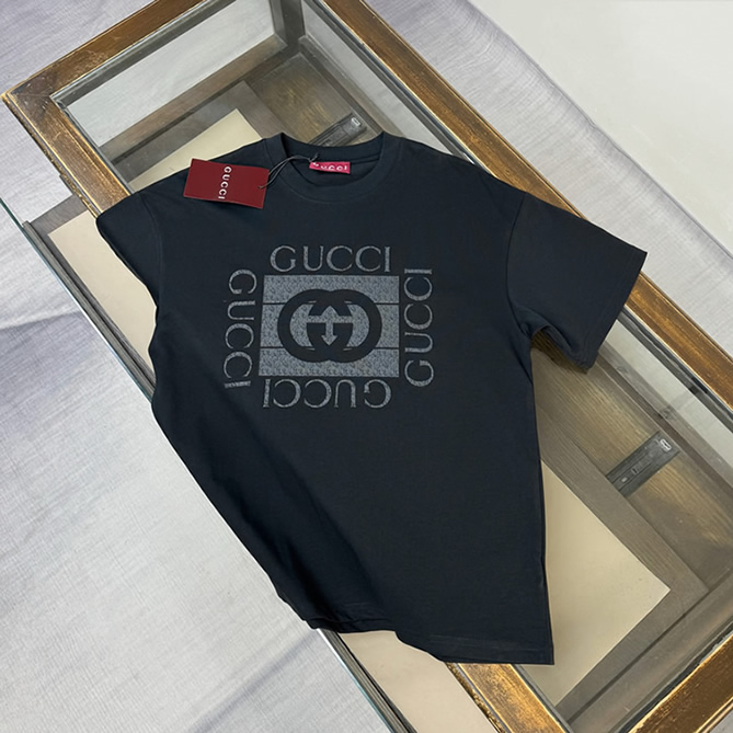 グッチ ヴィンテージロゴ インターロッキングG Tシャツ ブラック FS129