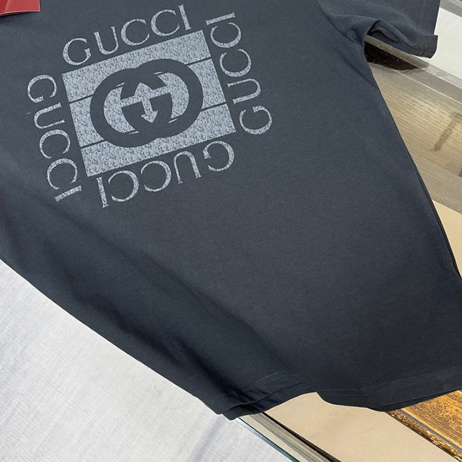 グッチ ヴィンテージロゴ インターロッキングG Tシャツ ブラック FS129 - 画像 (6)