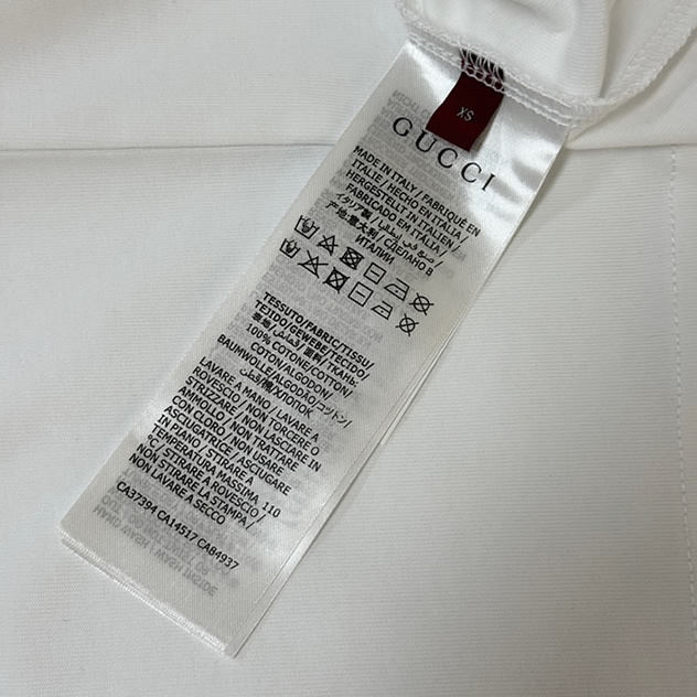 グッチ インターロッキングG チェーン エンブロイダリー Tシャツ ホワイト FS139 - 画像 (7)