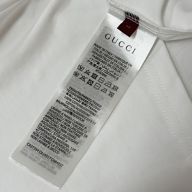 グッチ インターロッキングG チェーンモチーフ Tシャツ ホワイト FS141 - 画像 (7)