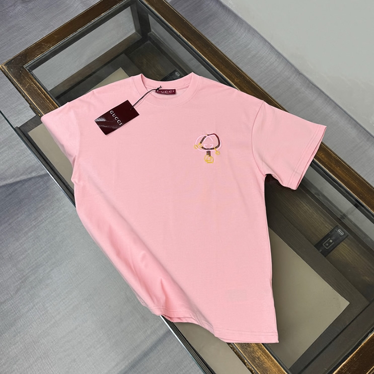 グッチ インターロッキングG チェーンモチーフ Tシャツ ピンク FS142