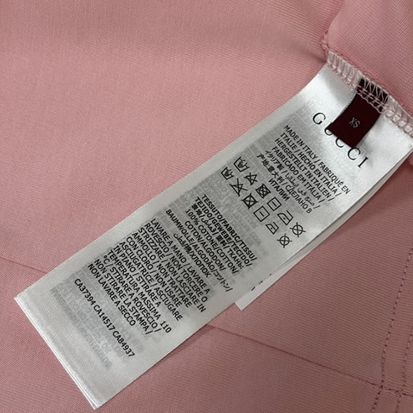 グッチ インターロッキングG チェーンモチーフ Tシャツ ピンク FS142 - 画像 (7)