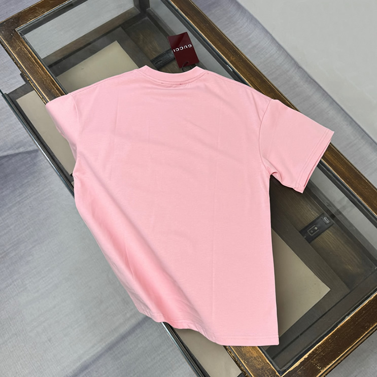 グッチ インターロッキングG チェーンモチーフ Tシャツ ピンク FS142 - 画像 (8)