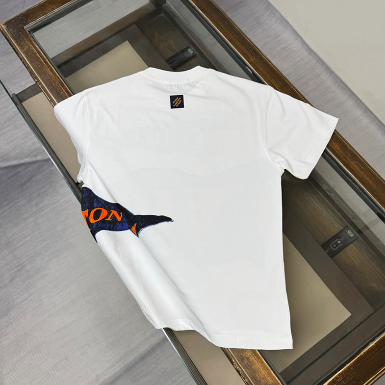 ルイ・ヴィトン フラッグ グラフィック パッチ Tシャツ ホワイト FS146 - 画像 (7)