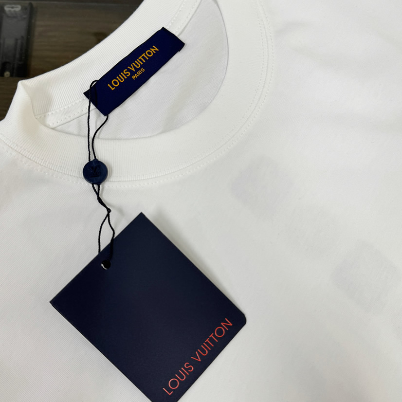 ルイ・ヴィトン マルチカラー エンブロイダリー フラワー Tシャツ ホワイト FS148 - 画像 (4)