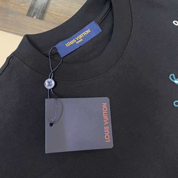 ルイ・ヴィトン ワーク ツール エンブロイダリー Tシャツ ブラック FS153 - 画像 (3)