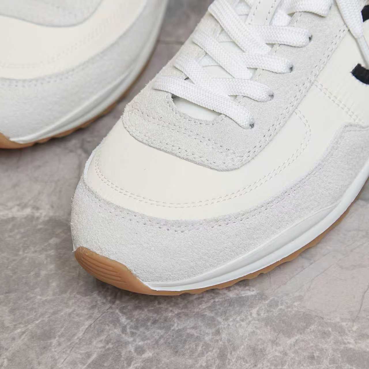 シャネル サイド CCロゴ ミックス素材 レトロ スニーカー ホワイト shoes167 - 画像 (8)