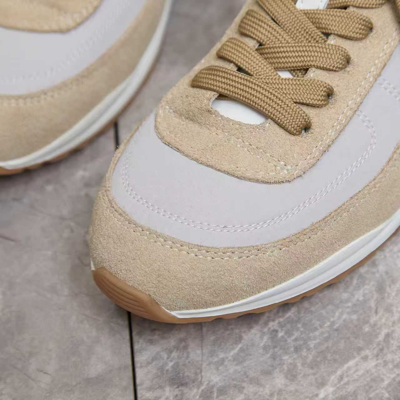 シャネル サイド CCロゴ ミックス素材 レトロ スニーカー グレー shoes168 - 画像 (6)