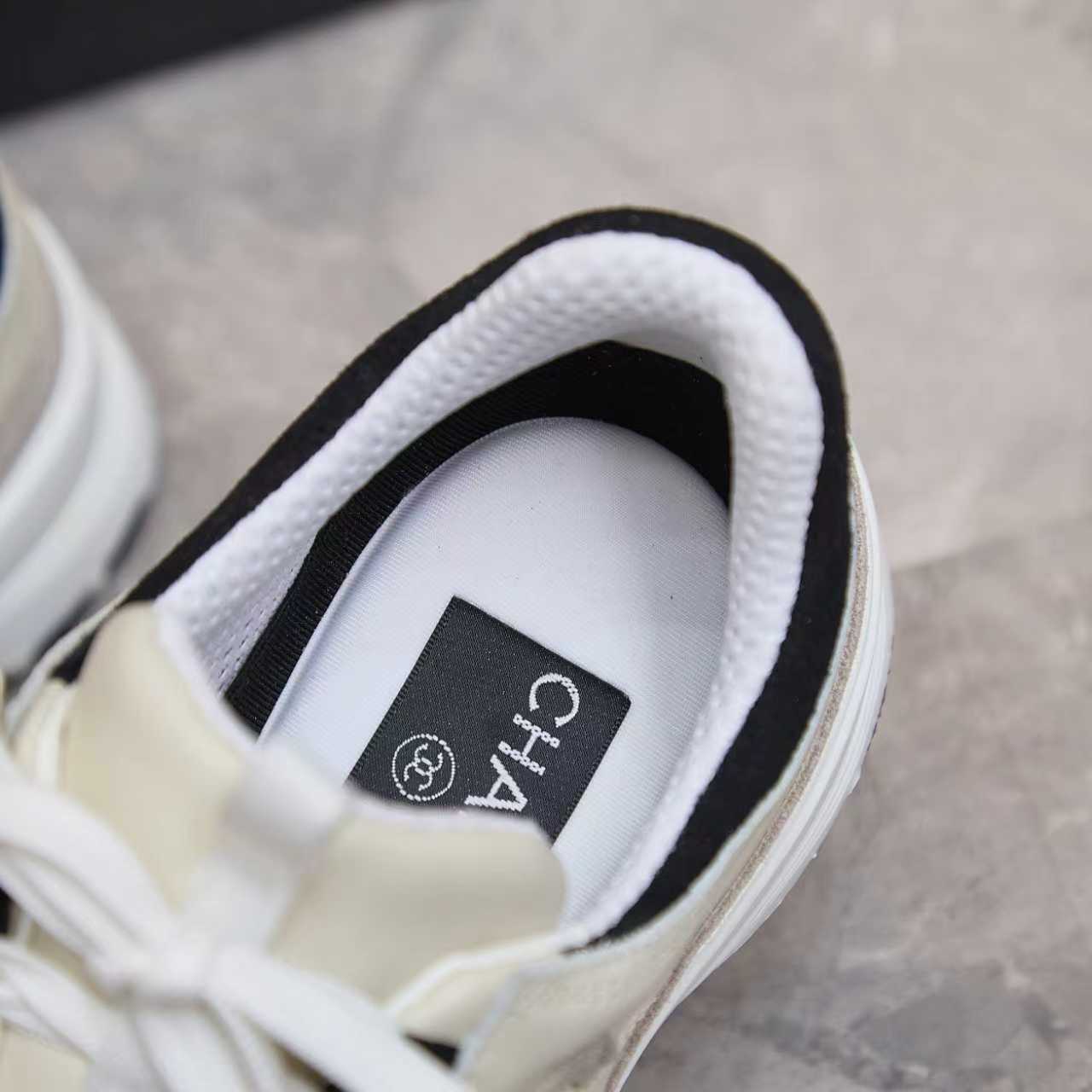 シャネル サイド CCロゴ ミックス素材 レトロ スニーカー グレー shoes172 - 画像 (7)