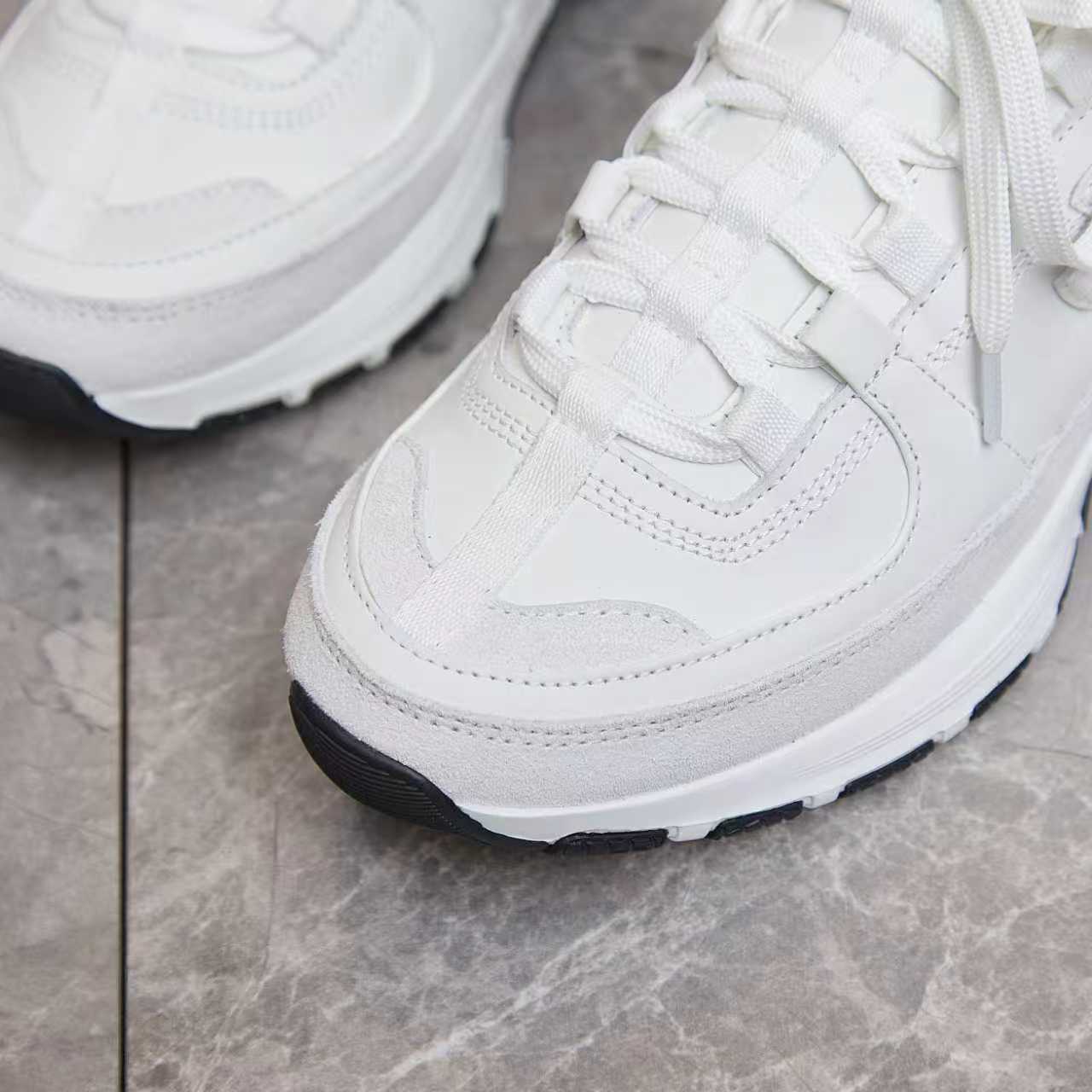 シャネル サイド CCロゴ ミックス素材 レトロ スニーカー オフホワイト shoes175 - 画像 (6)
