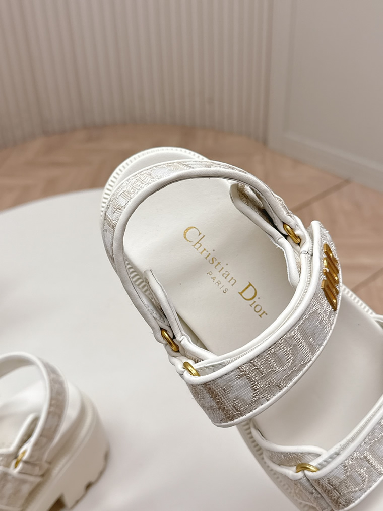 ディオール オブリーク エンブロイダリー 厚底 サンダル ベージュ shoes176 - 画像 (8)