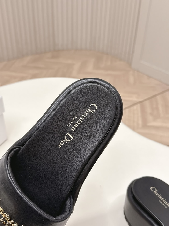 ディオール シグネチャー ラムスキン プラットフォーム ミュール ブラック shoes185 - 画像 (6)