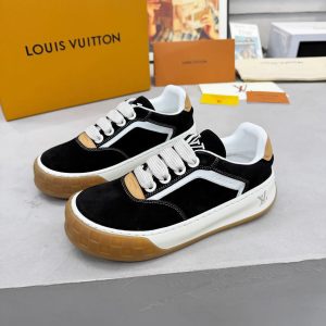 ルイ・ヴィトン ウェイビー ライン スエード プラットフォーム スニーカー ブラック shoes187
