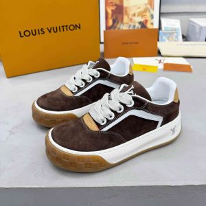 ルイ・ヴィトン ウェイビー ライン スエード プラットフォーム スニーカー モカ shoes188