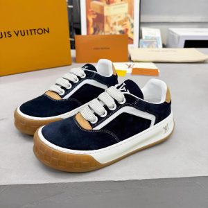ルイ・ヴィトン ウェイビー ライン スエード プラットフォーム スニーカー マリーヌ shoes189