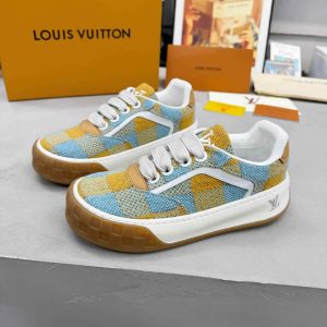 ルイ・ヴィトン ウェイビー ライン ダミエ ニット プラットフォーム スニーカー shoes190