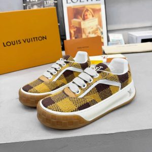 ルイ・ヴィトン ウェイビー ライン ダミエ ニット プラットフォーム スニーカー shoes191