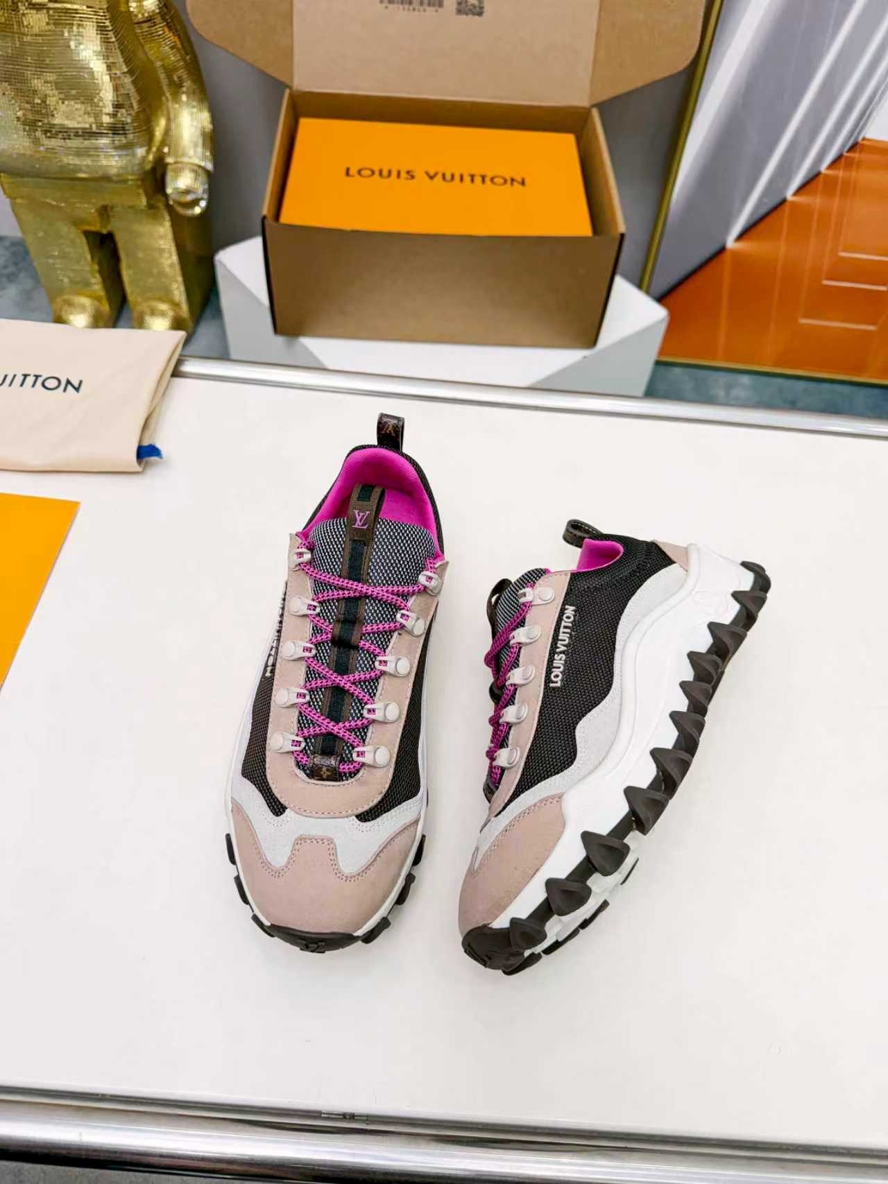 ルイ・ヴィトン LV ラッシュ ライン テクニカル メッシュ スニーカー ヌード shoes192 - 画像 (3)
