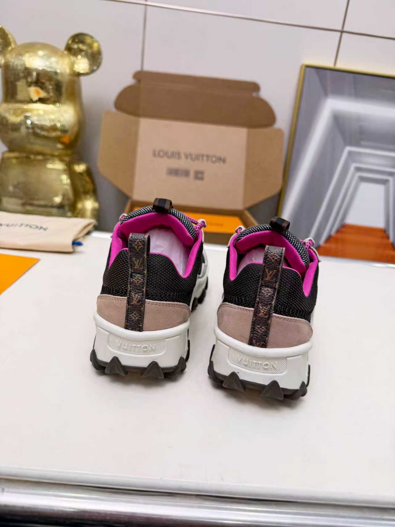 ルイ・ヴィトン LV ラッシュ ライン テクニカル メッシュ スニーカー ヌード shoes192 - 画像 (4)
