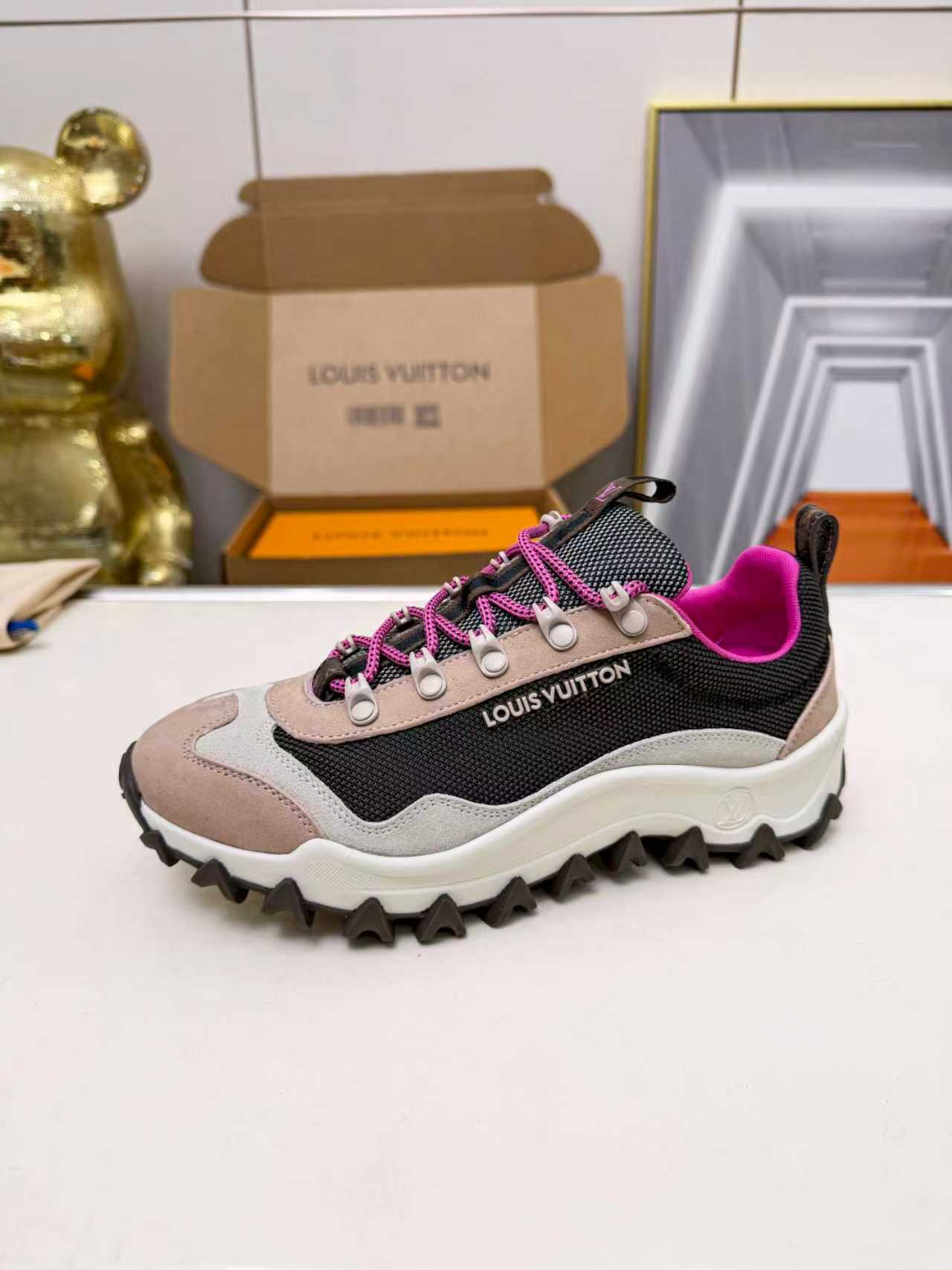 ルイ・ヴィトン LV ラッシュ ライン テクニカル メッシュ スニーカー ヌード shoes192 - 画像 (6)