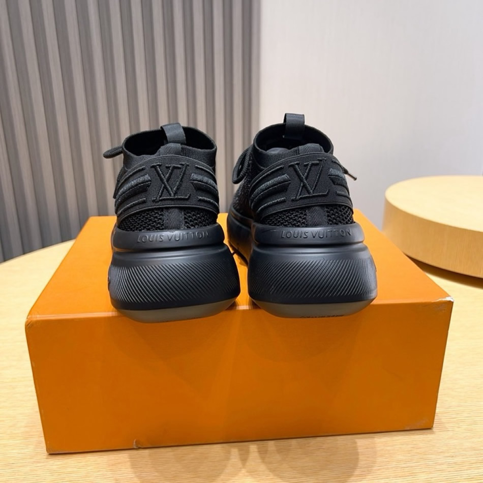 ルイ・ヴィトン ラン 55 テクニカル ニット スニーカー ノワール shoes207 - 画像 (5)