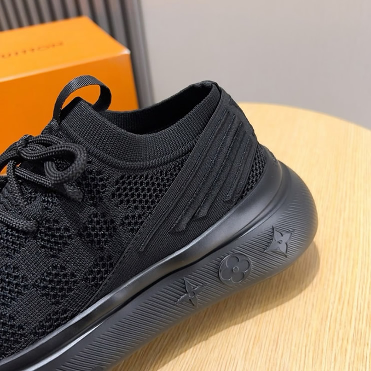 ルイ・ヴィトン ラン 55 テクニカル ニット スニーカー ノワール shoes209 - 画像 (6)