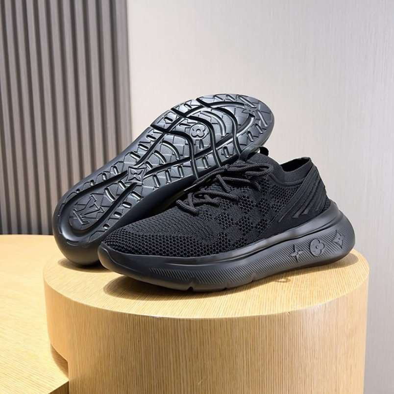 ルイ・ヴィトン ラン 55 テクニカル ニット スニーカー ノワール shoes209 - 画像 (8)