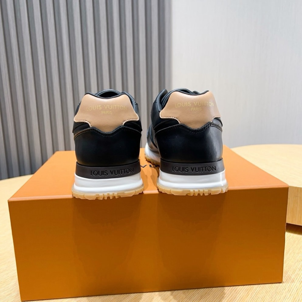 ルイ・ヴィトン ラン 55 ライン スニーカー カーフレザー ノワール shoes214 - 画像 (7)