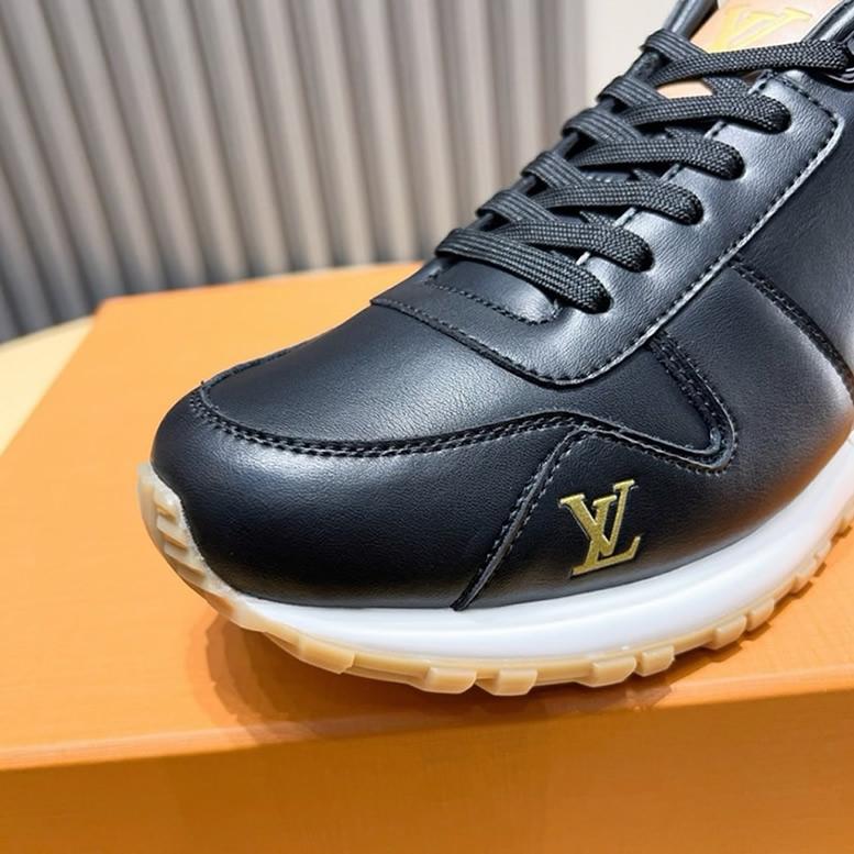 ルイ・ヴィトン ラン 55 ライン スニーカー カーフレザー ノワール shoes214 - 画像 (8)