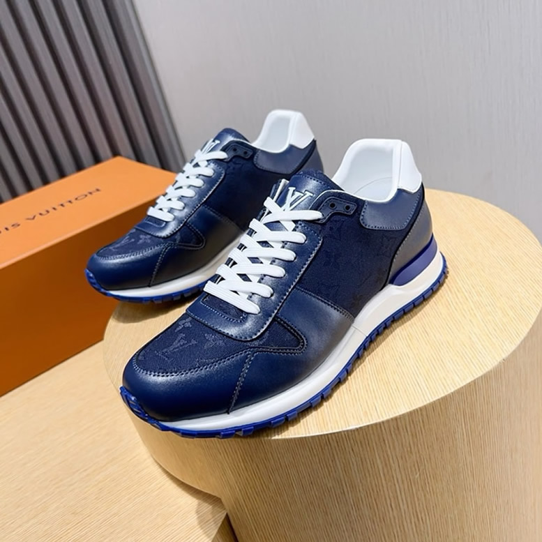 ルイ・ヴィトン ラン 55 ライン スニーカー モノグラム マリーヌ shoes216