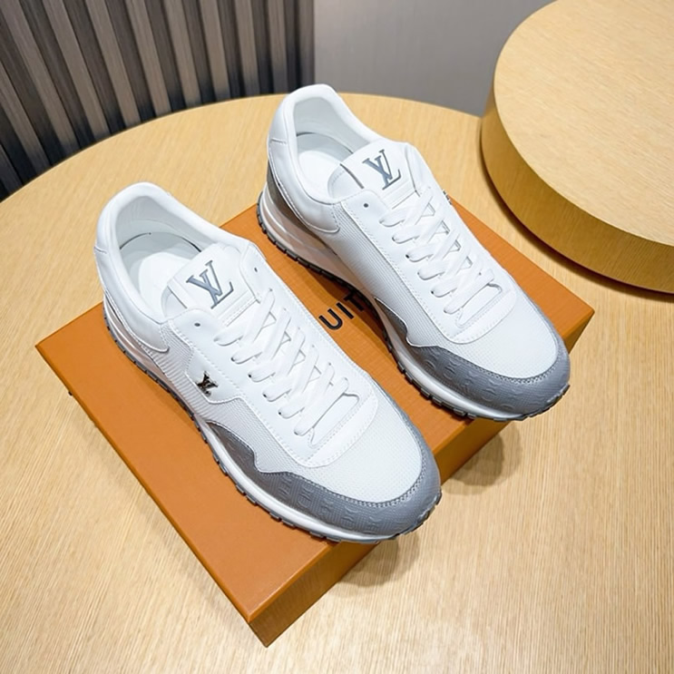 ルイ・ヴィトン ラン 55 ライン スニーカー メッシュ ブラン グリ shoes219 - 画像 (2)