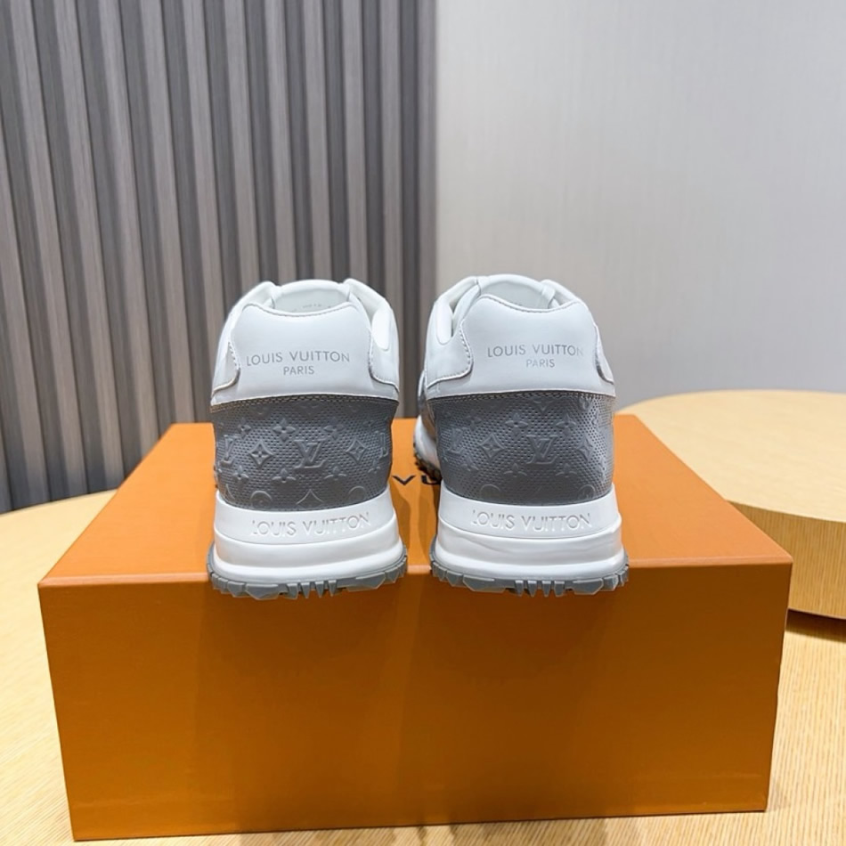 ルイ・ヴィトン ラン 55 ライン スニーカー メッシュ ブラン グリ shoes219 - 画像 (5)