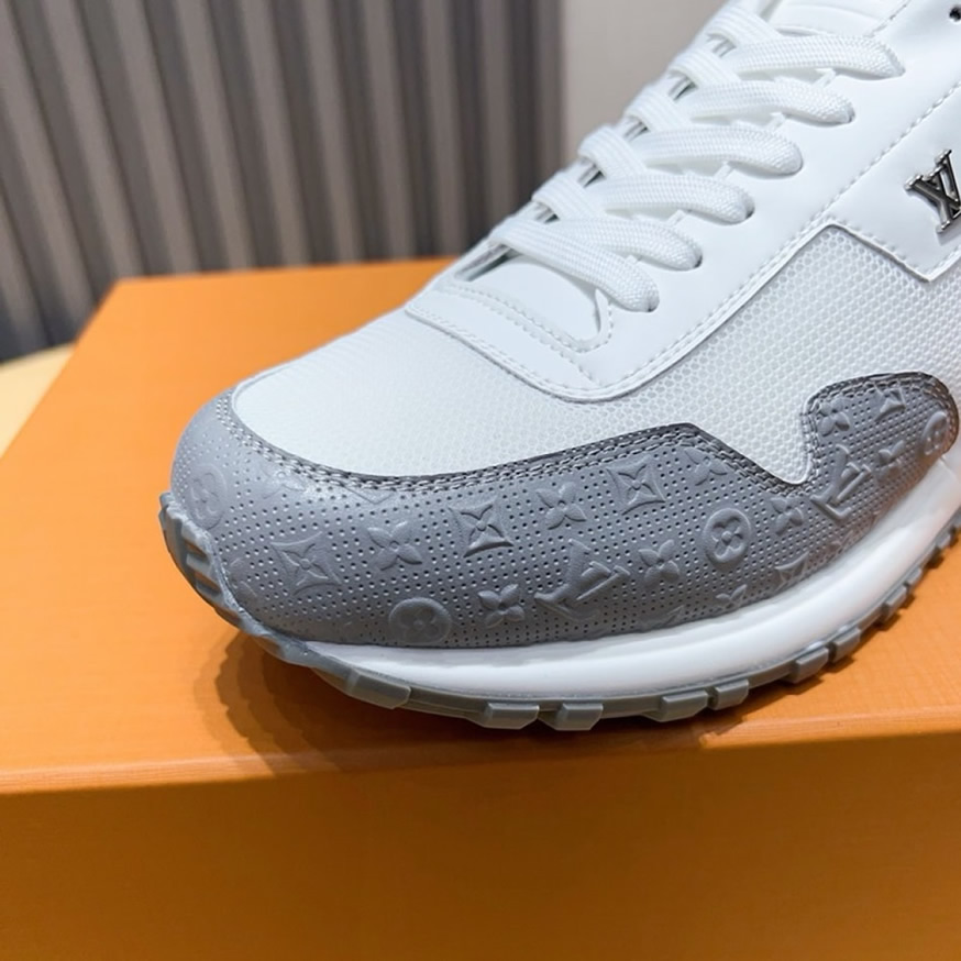 ルイ・ヴィトン ラン 55 ライン スニーカー メッシュ ブラン グリ shoes219 - 画像 (8)