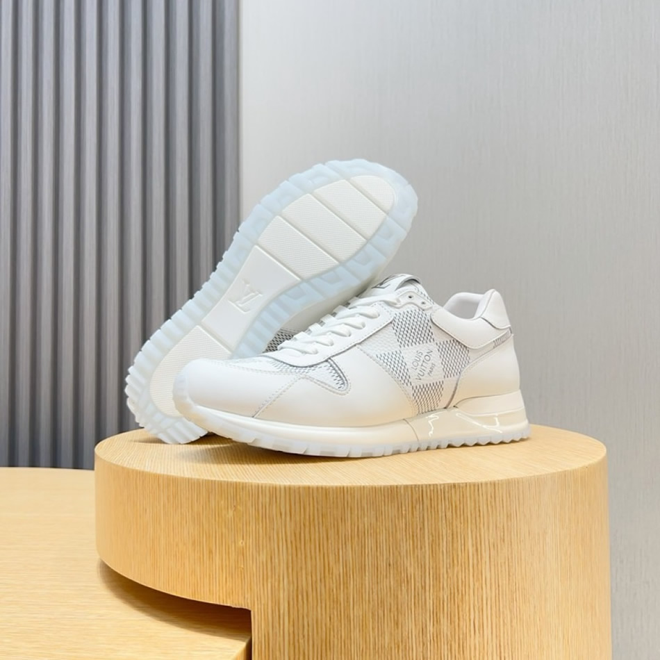 ルイ・ヴィトン ラン 55 ライン スニーカー ダミエ メッシュ ブラン shoes220