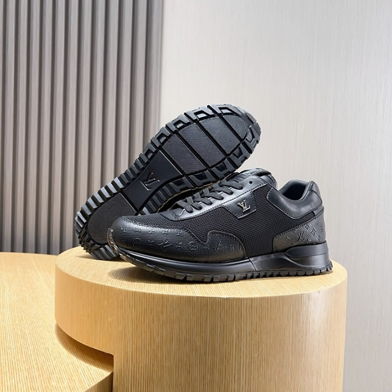 ルイ・ヴィトン ラン 55 ライン スニーカー モノグラム ノワール shoes223
